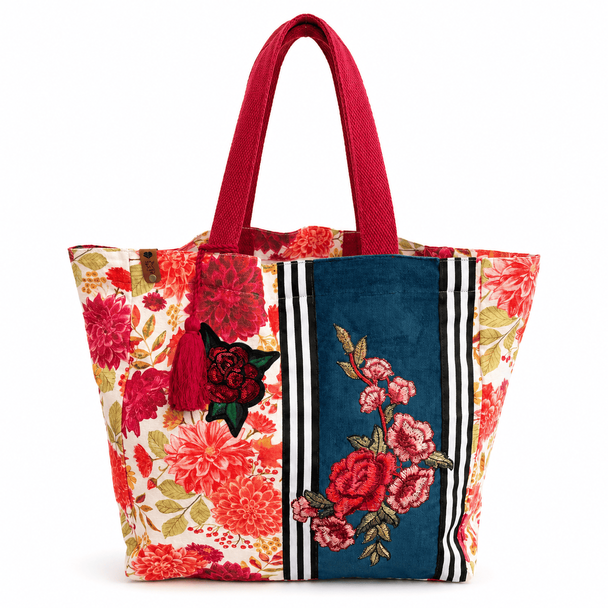 Floral Canvas Tote Bag