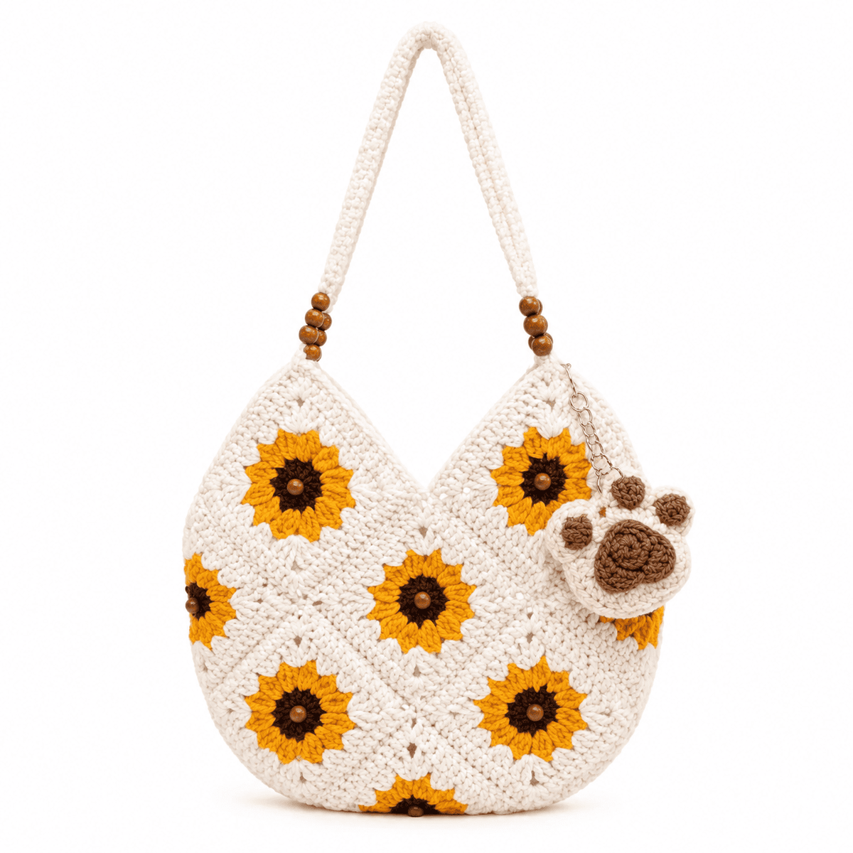 Sunflower Crochet Tote Bag